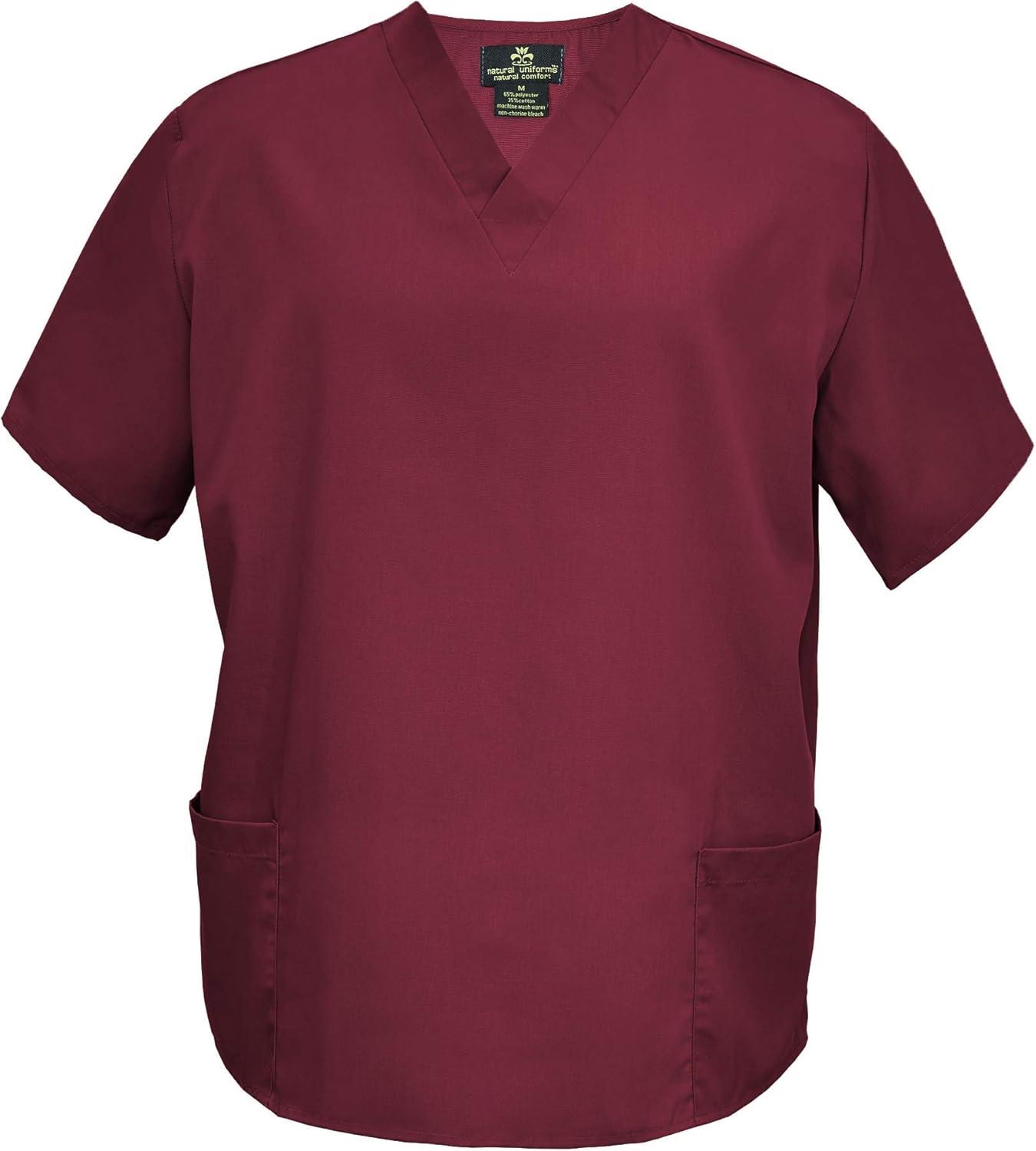 imageMampM Scrubs Mens Scrub Set Medical Scrub Tops and PantsBurgundy