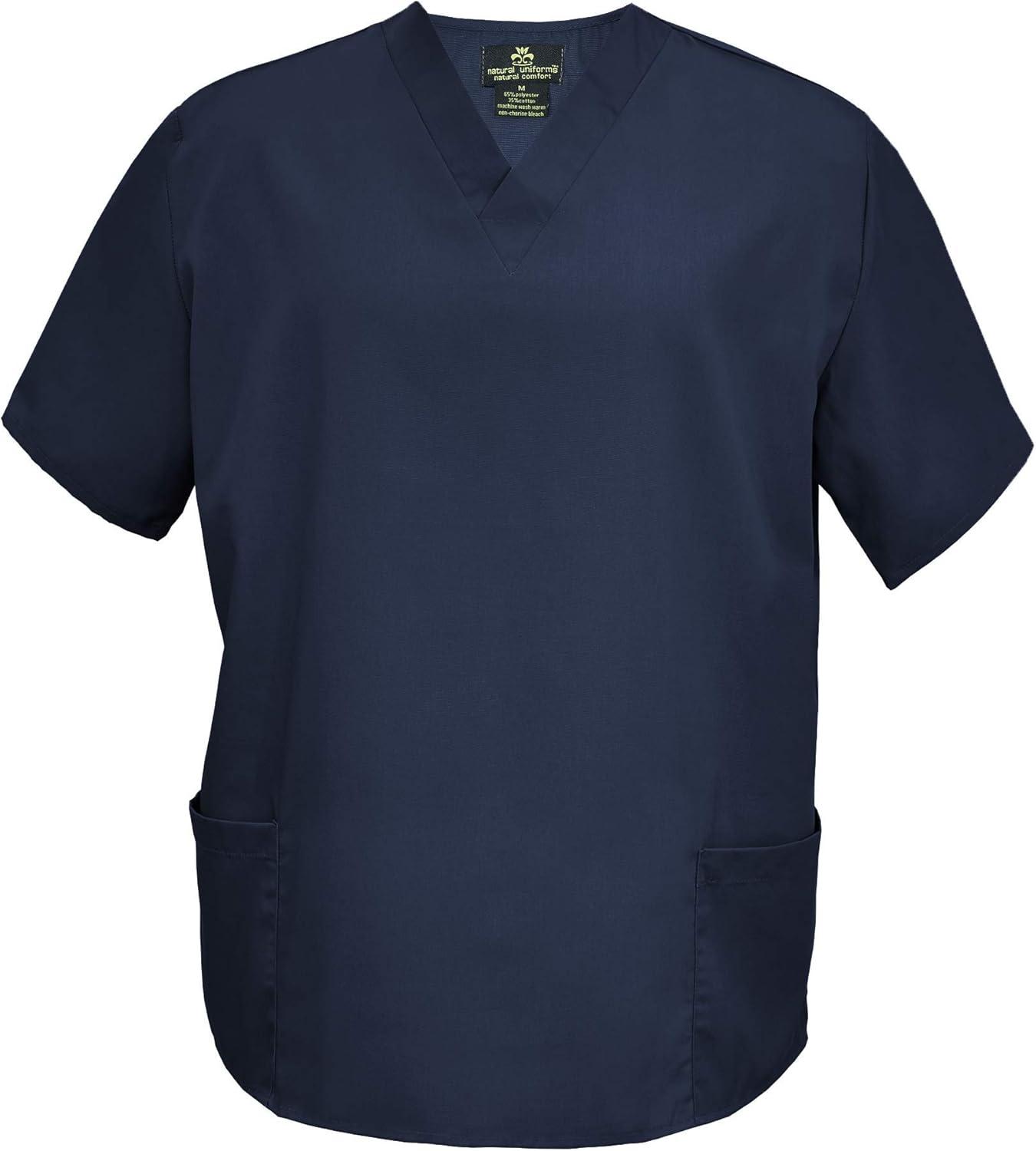 imageMampM Scrubs Mens Scrub Set Medical Scrub Tops and PantsDark Navy Blue