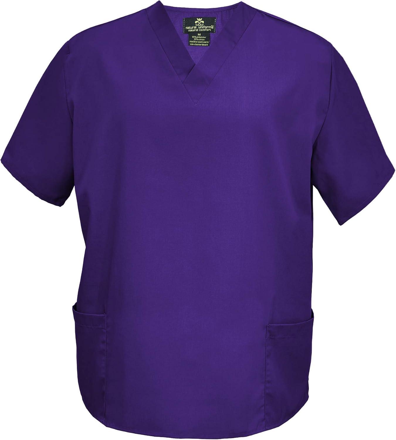 imageMampM Scrubs Mens Scrub Set Medical Scrub Tops and PantsPurple
