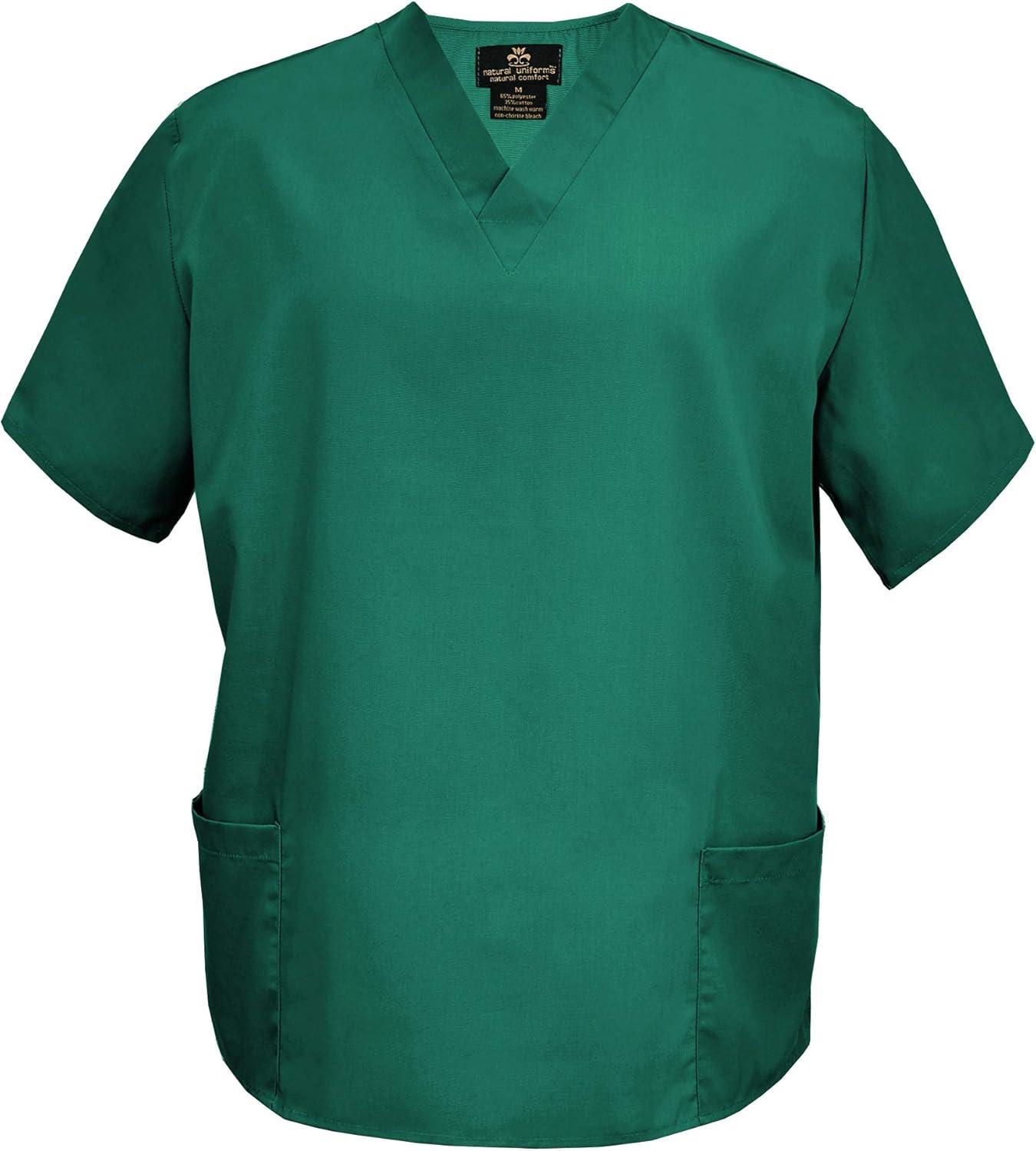 imageMampM Scrubs Mens Scrub Set Medical Scrub Tops and PantsTrue Hunter Green