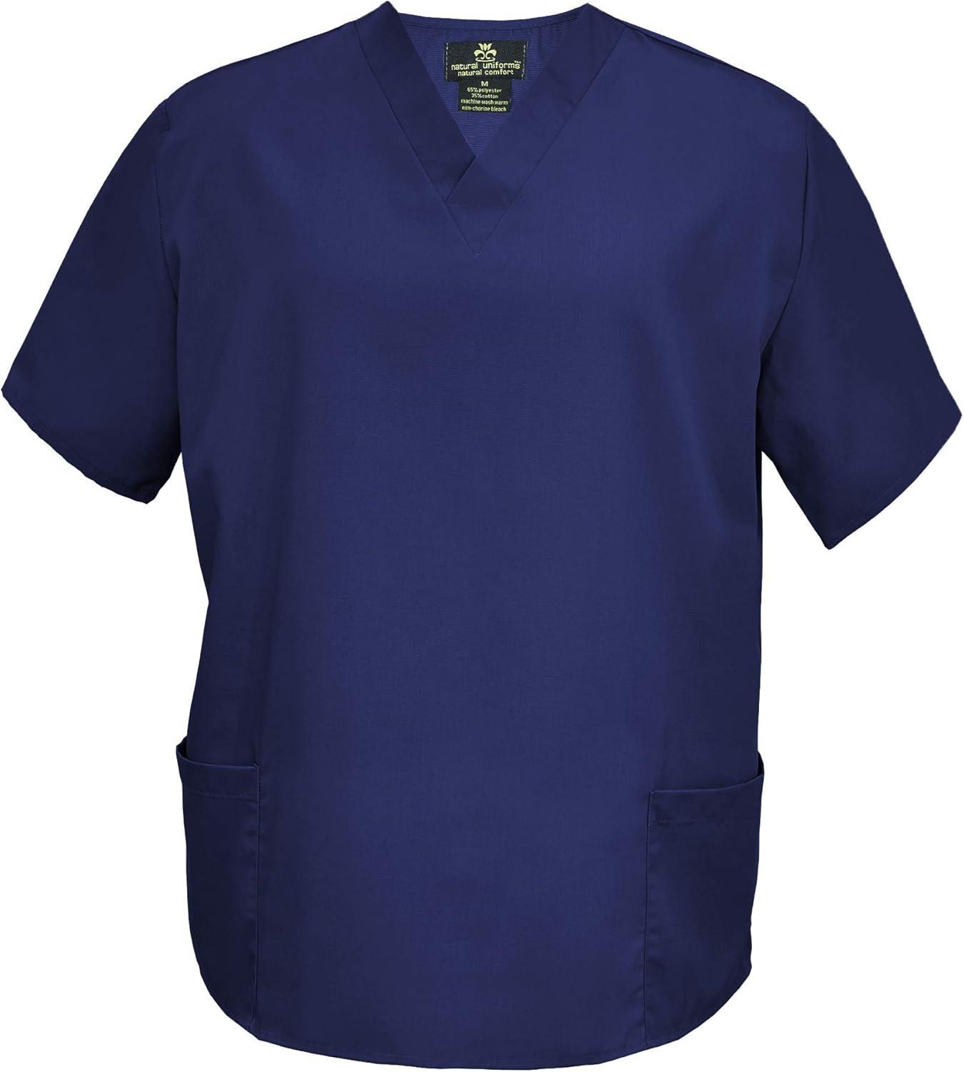 imageMampM Scrubs Mens Scrub Set Medical Scrub Tops and PantsTrue Navy Blue