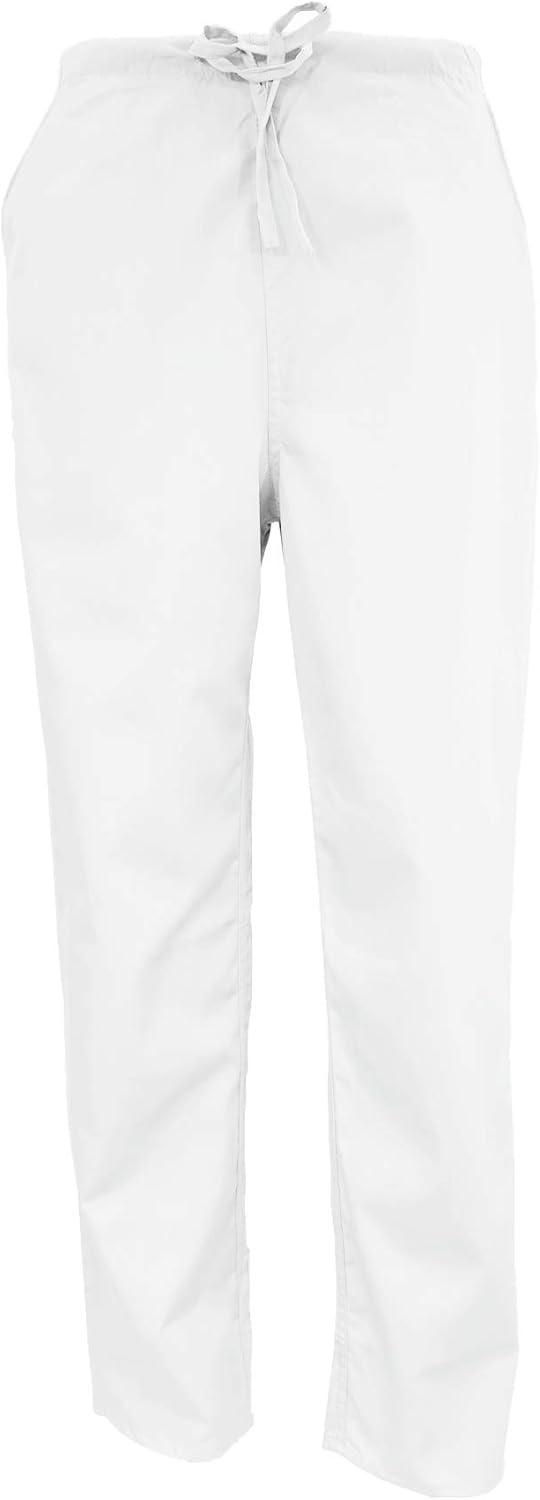 imageMampM Scrubs Mens Scrub Set Medical Scrub Tops and PantsWhite