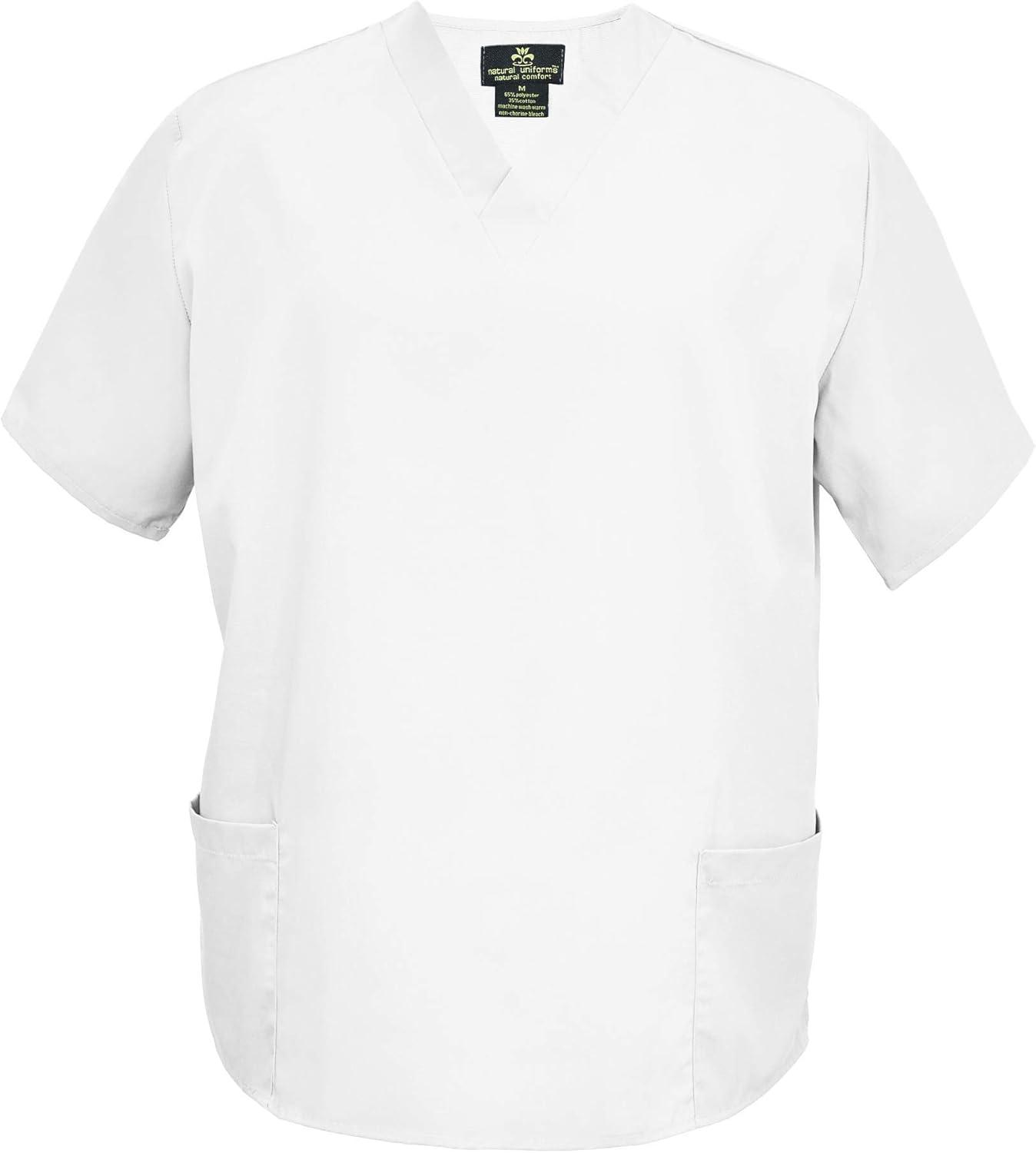 imageMampM Scrubs Mens Scrub Set Medical Scrub Tops and PantsWhite