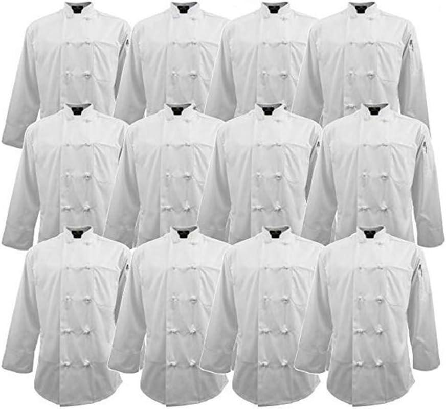 imageNatural Uniforms Chef Coat with Knot ButtonsMulti Pack QuantitiesWhite12