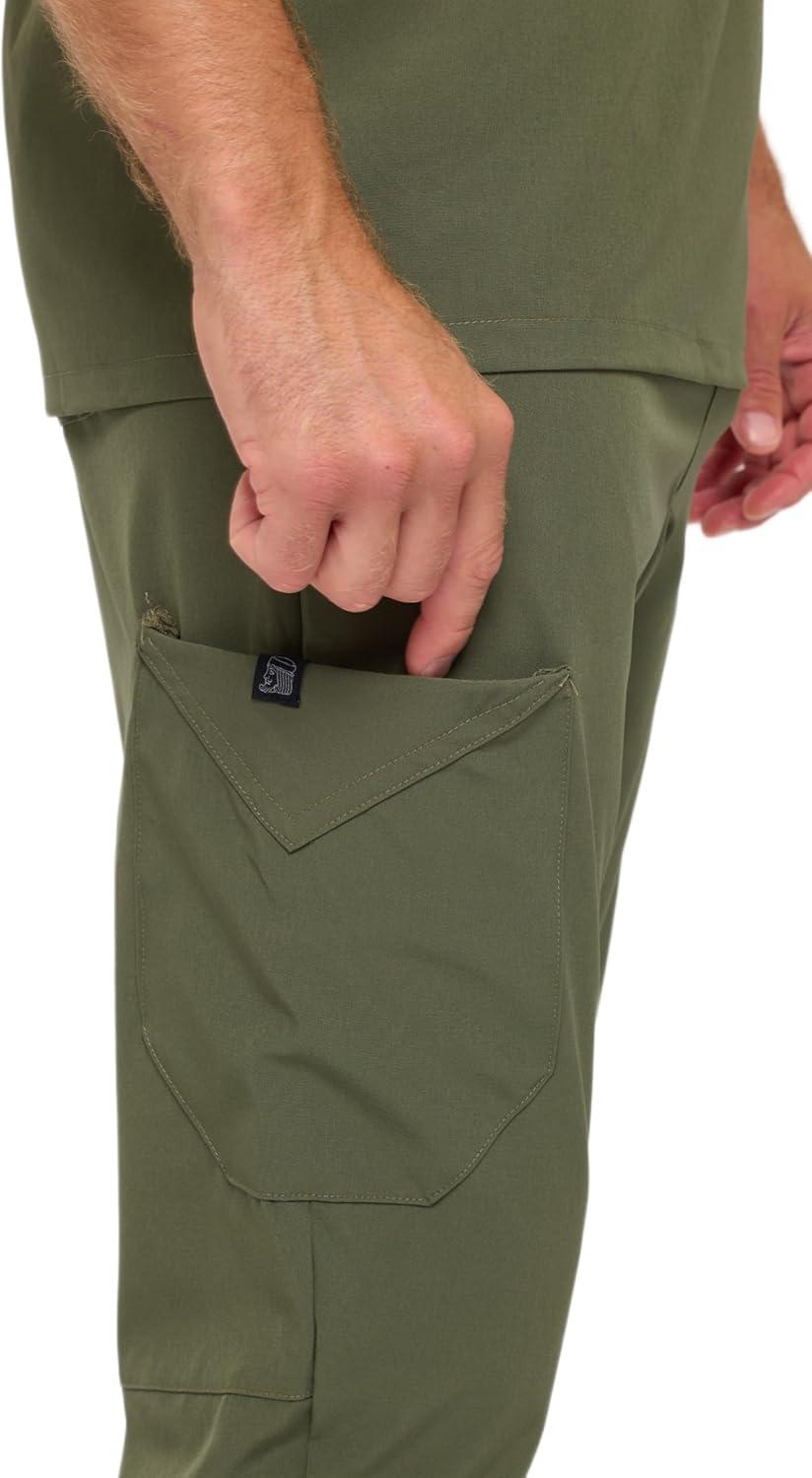 imageNatural Uniforms Mens Luxe Stretch Jogger Scrub SetOlive