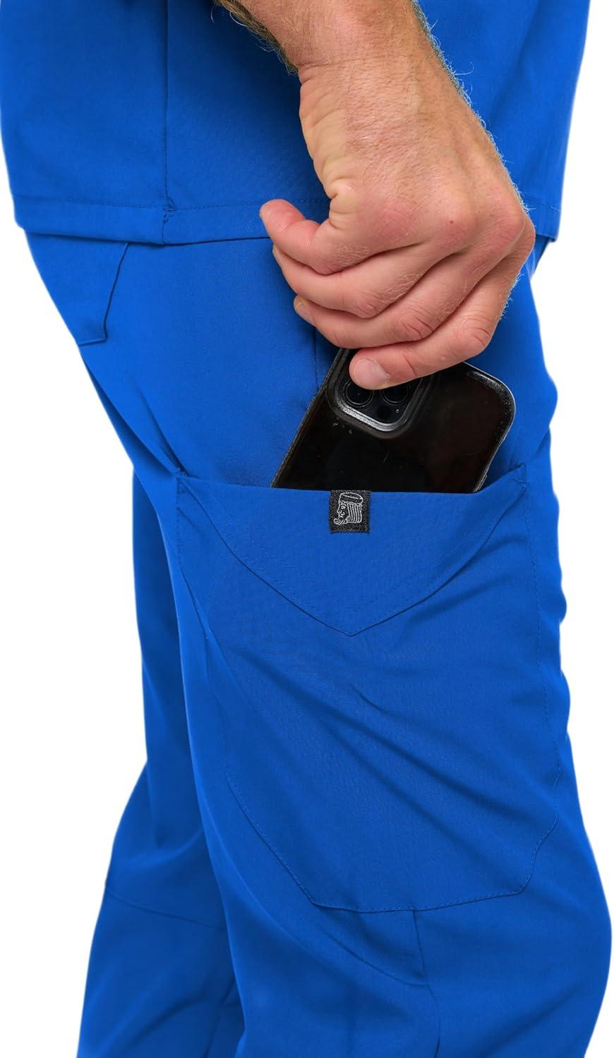 imageNatural Uniforms Mens Luxe Stretch Jogger Scrub SetTrue Royal Blue