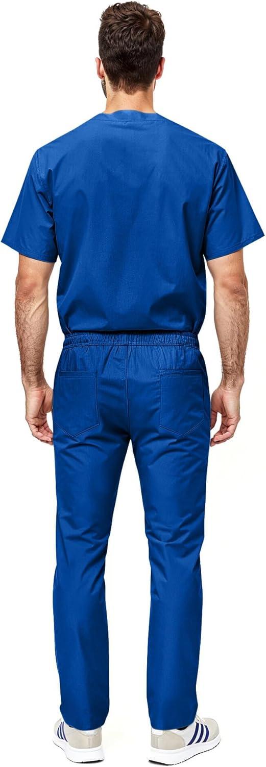 imageNatural Uniforms Unisex Scrub SetTop and Pant Set Standard Workwear Scrub SetDark Royal Blue