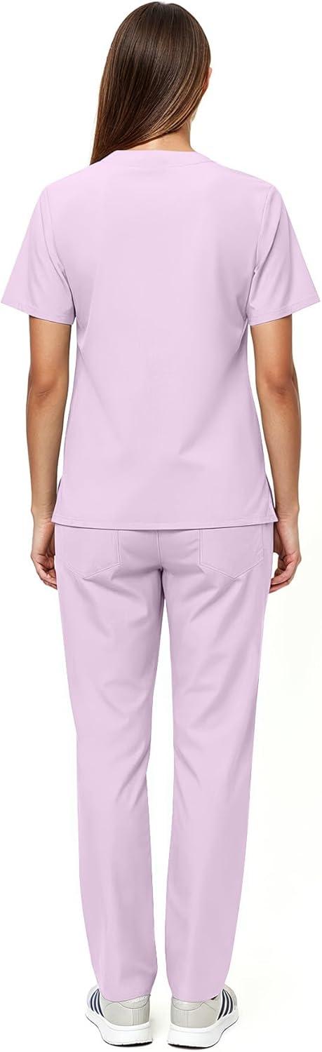 imageNatural Uniforms Unisex Scrub SetTop and Pant Set Standard Workwear Scrub SetLilac