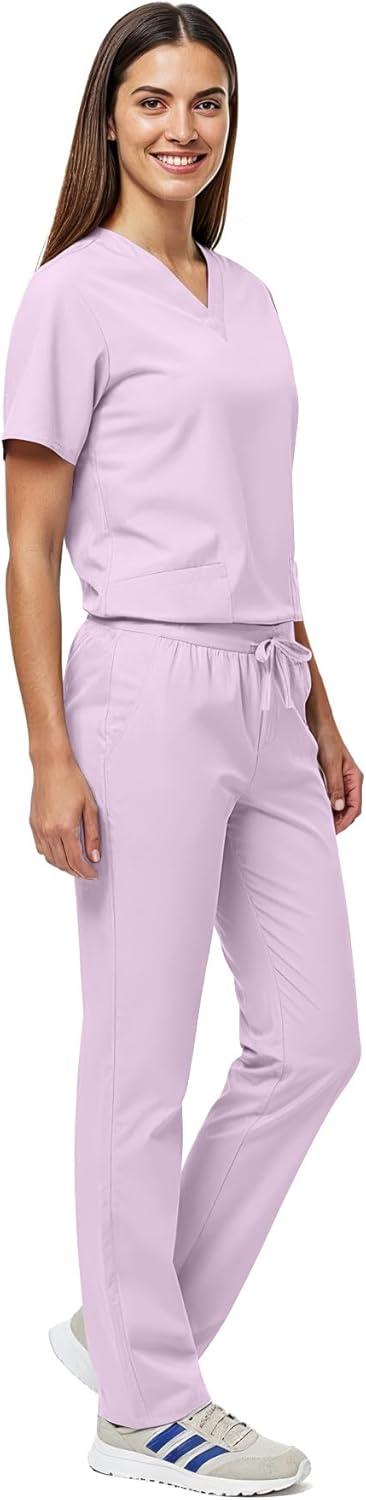 imageNatural Uniforms Unisex Scrub SetTop and Pant Set Standard Workwear Scrub SetLilac