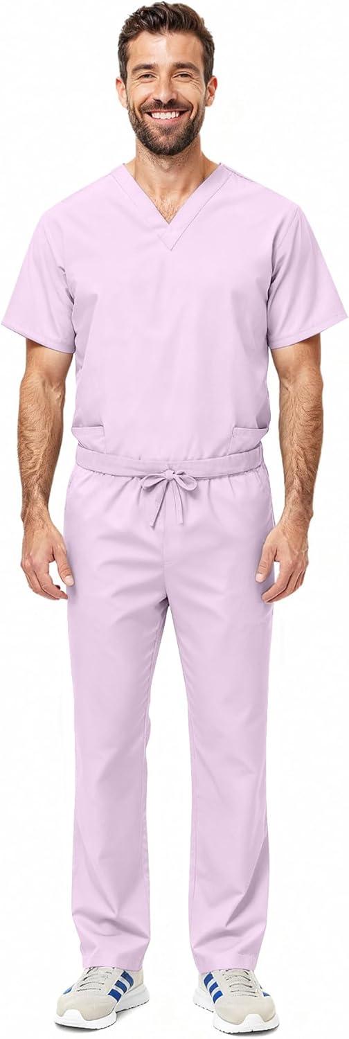 imageNatural Uniforms Unisex Scrub SetTop and Pant Set Standard Workwear Scrub SetLilac