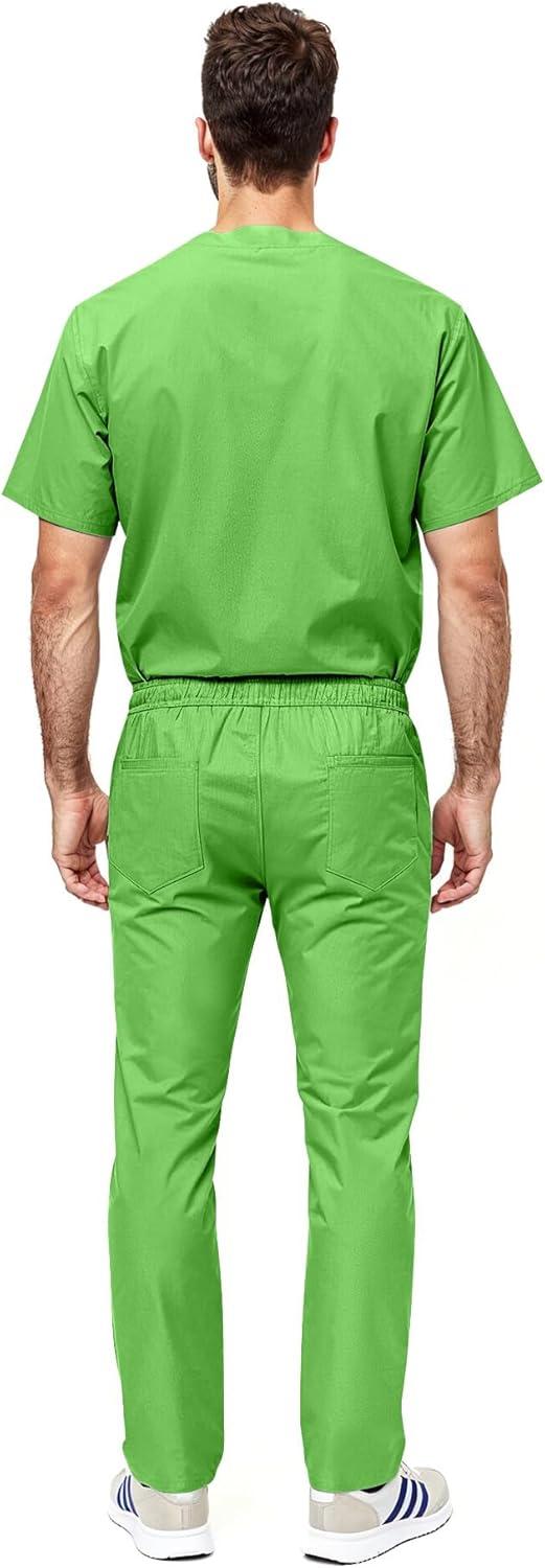 imageNatural Uniforms Unisex Scrub SetTop and Pant Set Standard Workwear Scrub SetLime Green