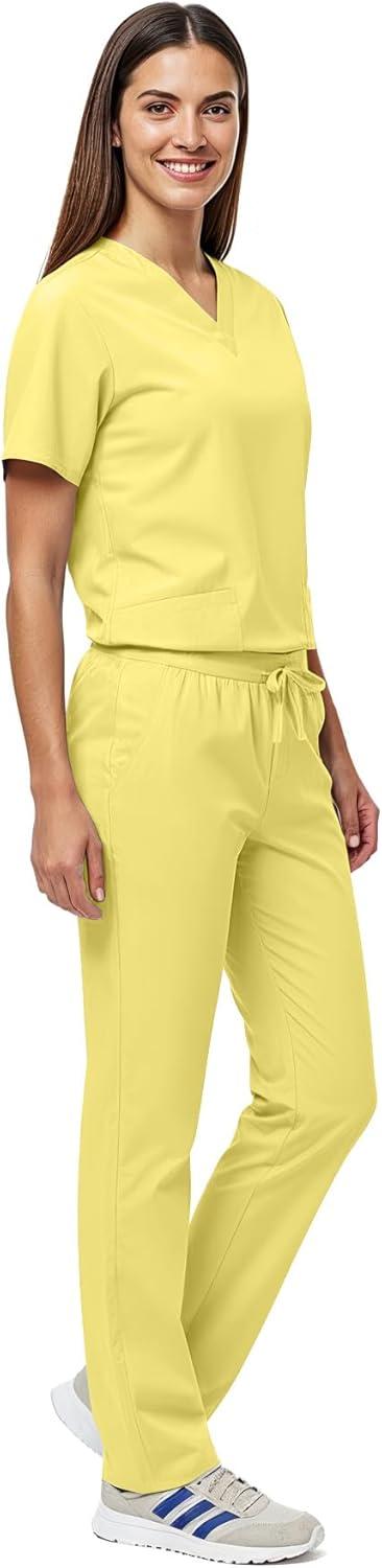 imageNatural Uniforms Unisex Scrub SetTop and Pant Set Standard Workwear Scrub SetYellow