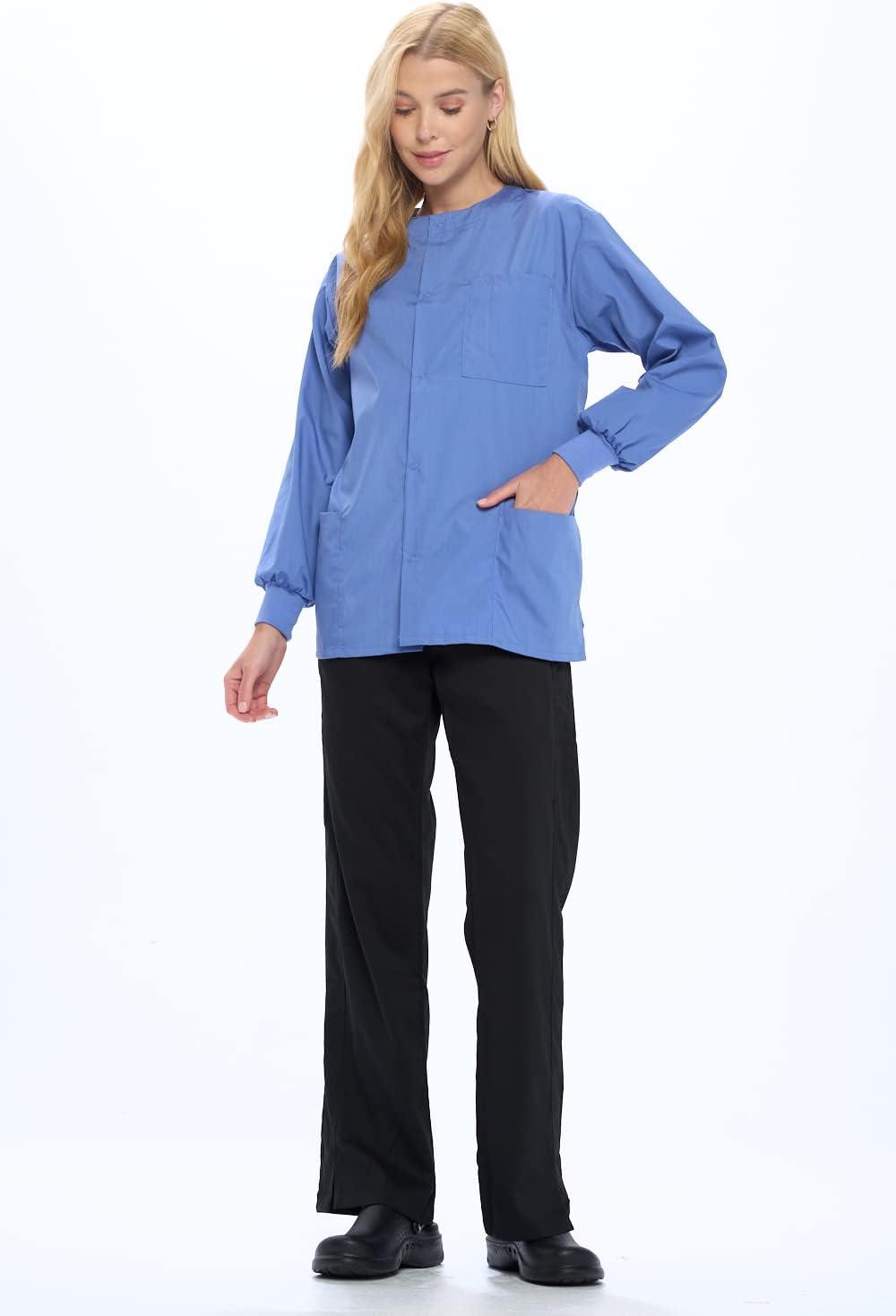 imageNatural Uniforms Warm Up Scrub JacketCeil Blue