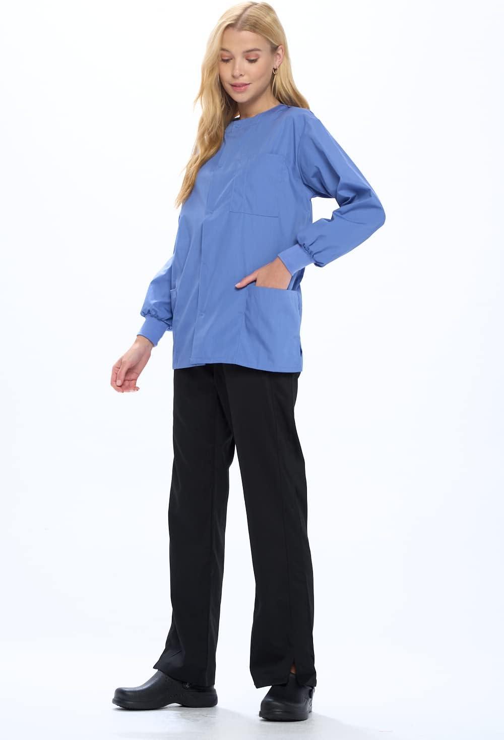 imageNatural Uniforms Warm Up Scrub JacketCeil Blue