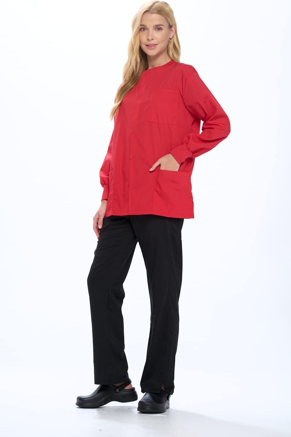 imageNatural Uniforms Warm Up Scrub JacketRed