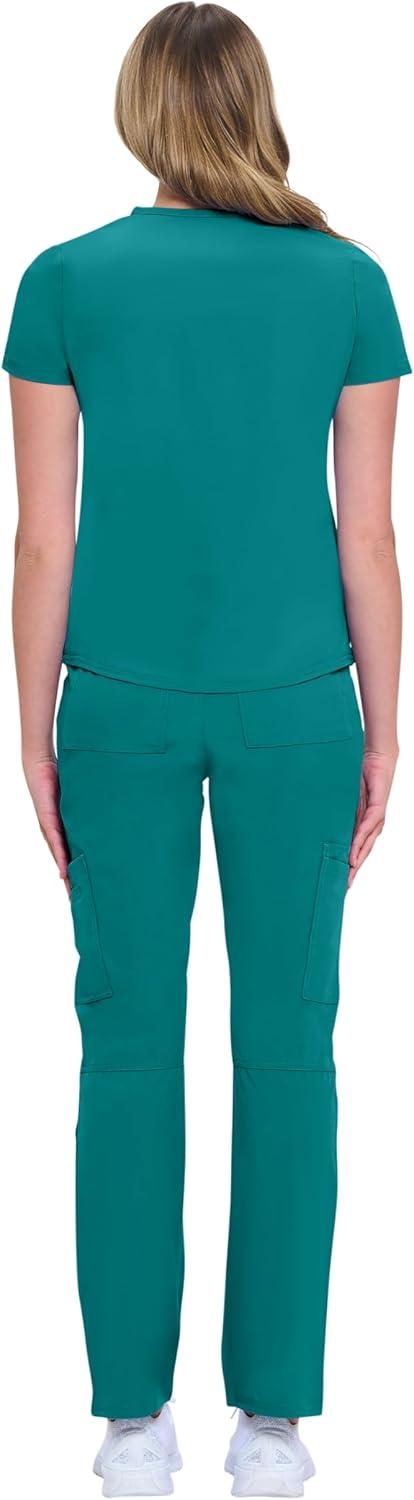 imageNatural Uniforms Womens 11 Pocket Cool Stretch Cargo Scrub Set with Regular and Petite SizesTrue Hunter Green