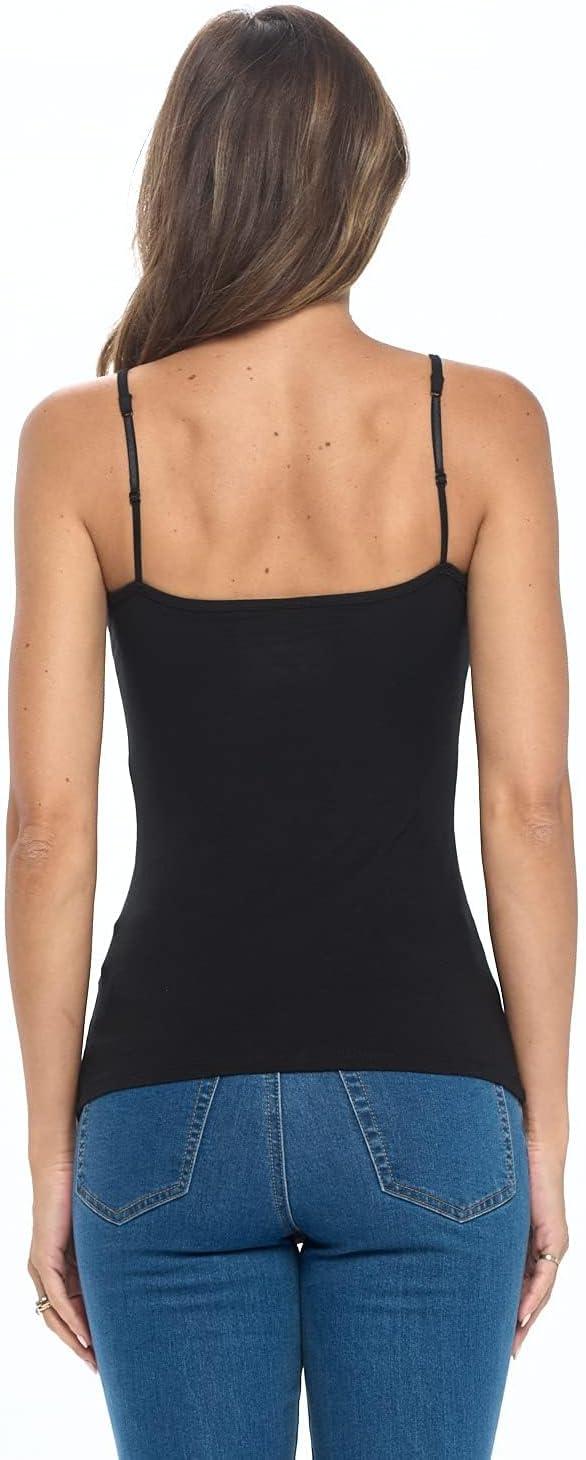 imageNatural Uniforms Womens Camisole Tank TopBreathable Cotton StretchBlack