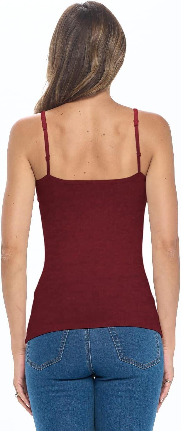 imageNatural Uniforms Womens Camisole Tank TopBreathable Cotton StretchBurgundy