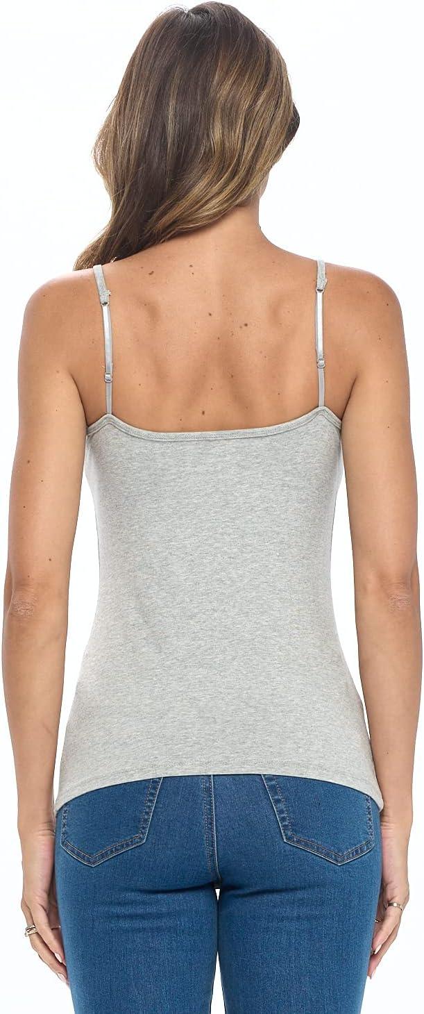 imageNatural Uniforms Womens Camisole Tank TopBreathable Cotton StretchHeather Charcoal
