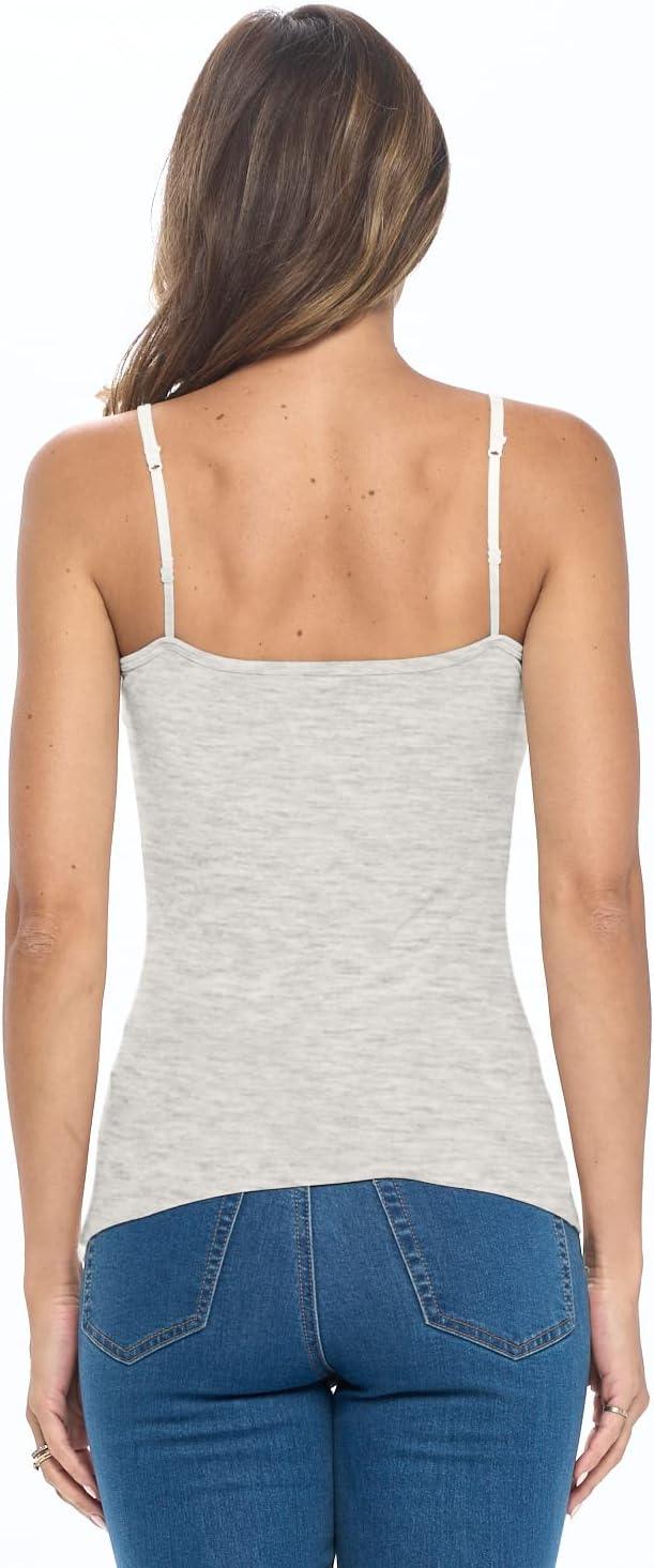 imageNatural Uniforms Womens Camisole Tank TopBreathable Cotton StretchHeather Grey