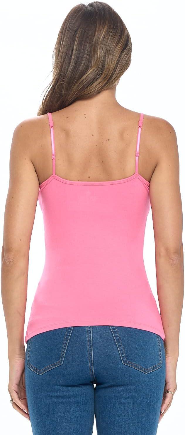 imageNatural Uniforms Womens Camisole Tank TopBreathable Cotton StretchNeon Pink
