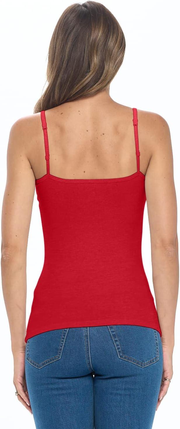 imageNatural Uniforms Womens Camisole Tank TopBreathable Cotton StretchRed