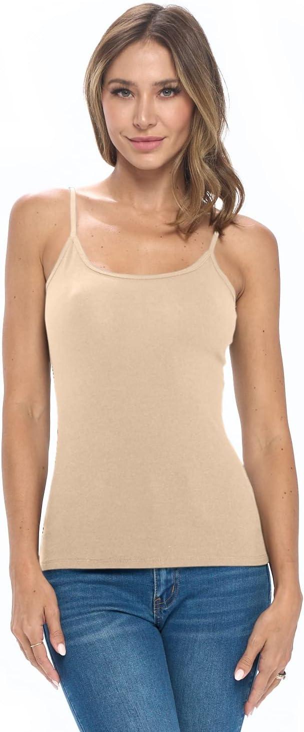 imageNatural Uniforms Womens Camisole Tank TopBreathable Cotton StretchSand
