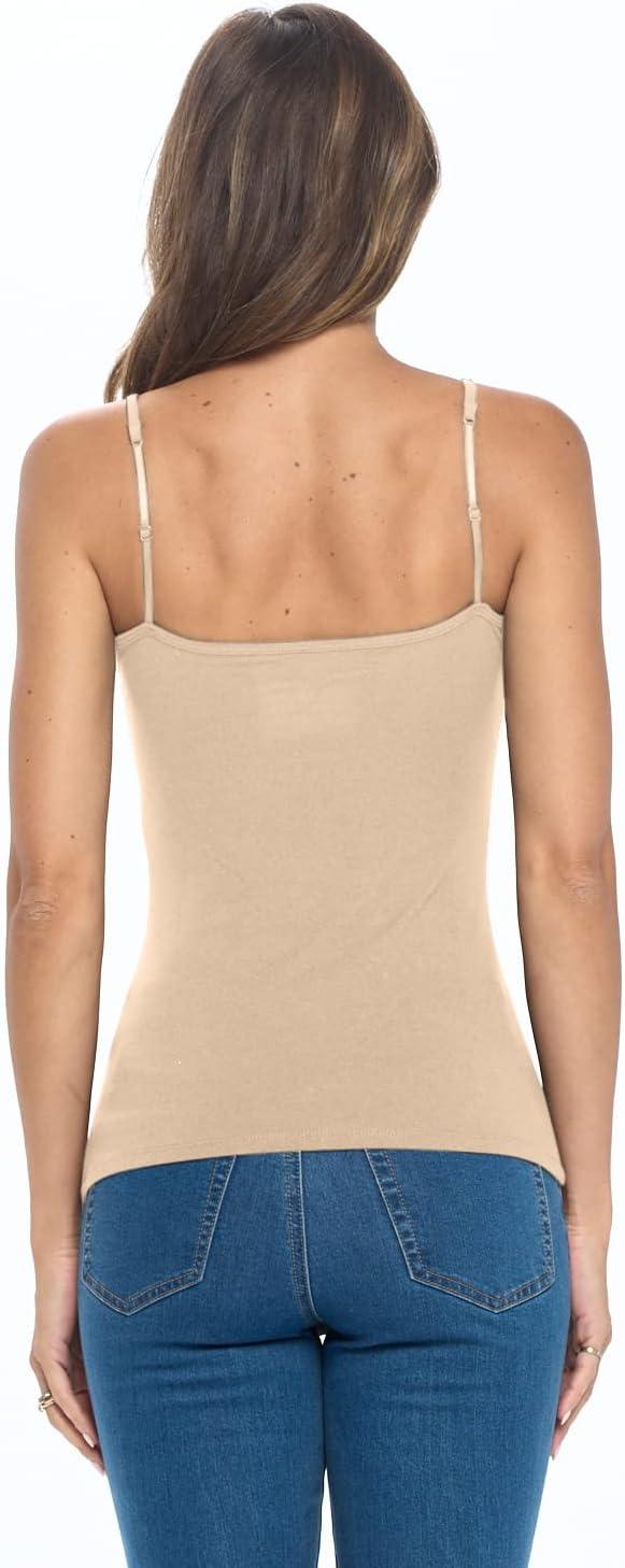 imageNatural Uniforms Womens Camisole Tank TopBreathable Cotton StretchSand