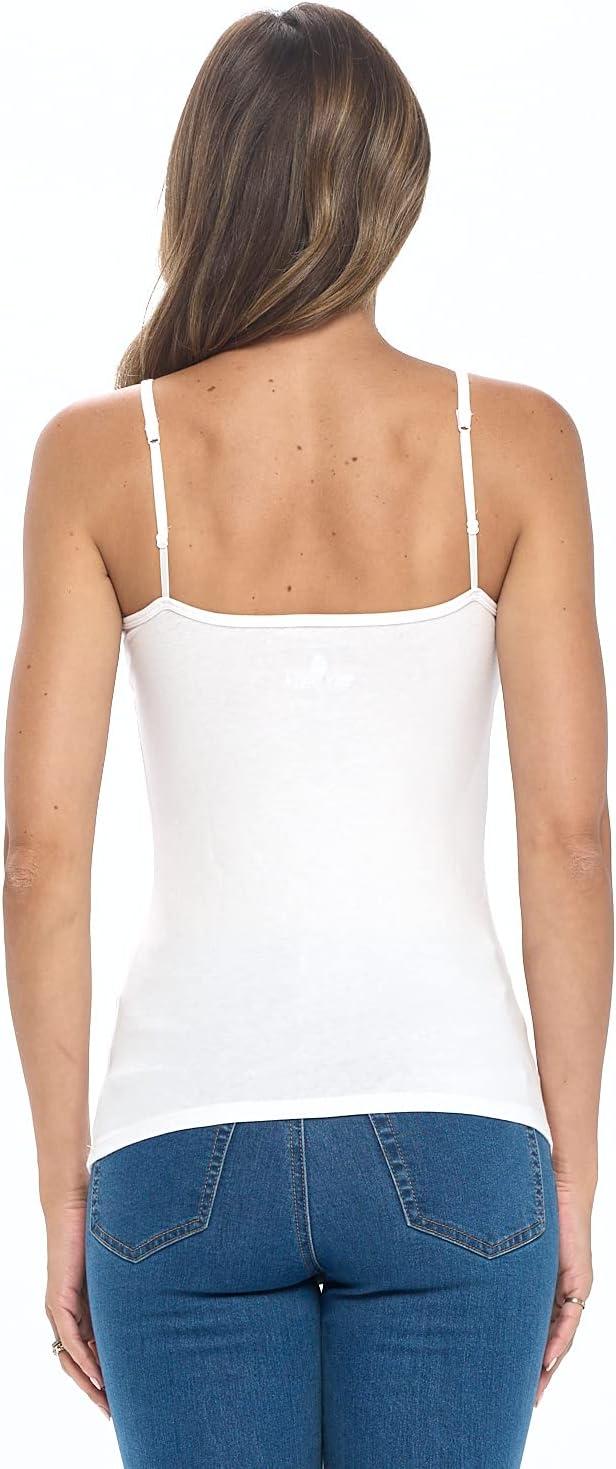 imageNatural Uniforms Womens Camisole Tank TopBreathable Cotton StretchWhite