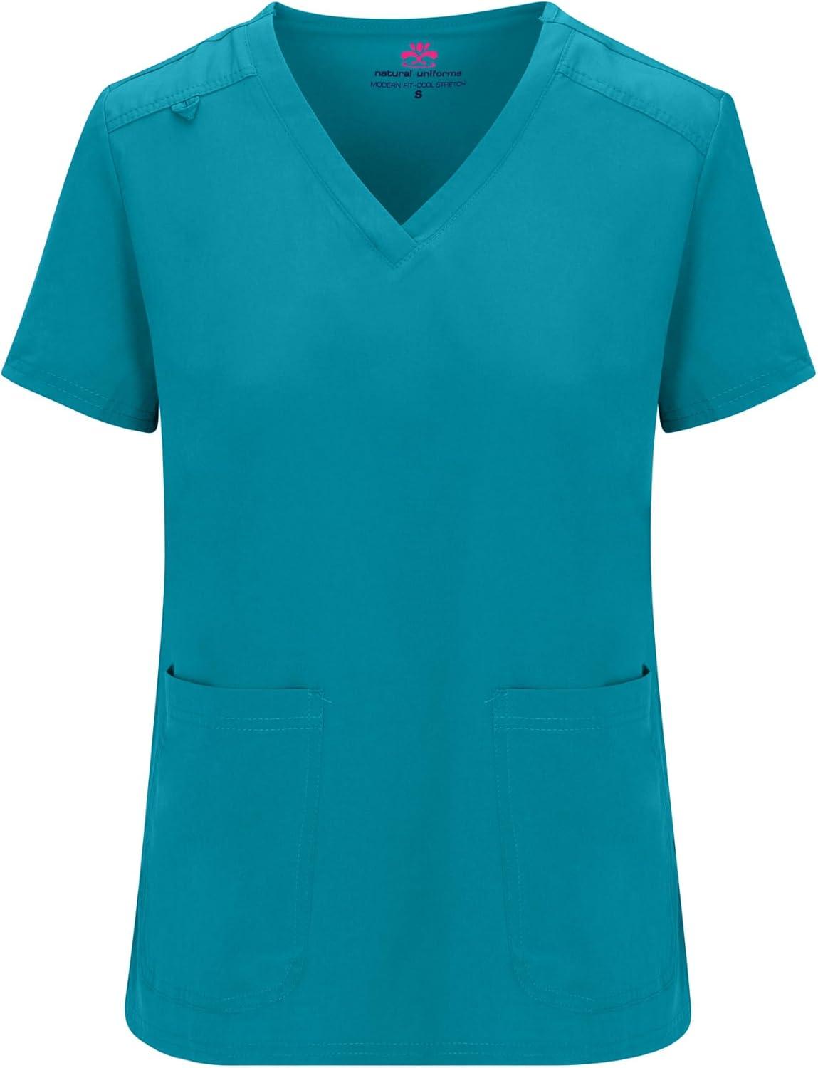 imageNatural Uniforms Womens Essential Cool Stretch Jogger Scrub Set with Regular and Petite SizesTeal