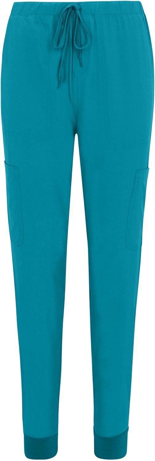 imageNatural Uniforms Womens Essential Cool Stretch Jogger Scrub Set with Regular and Petite SizesTeal