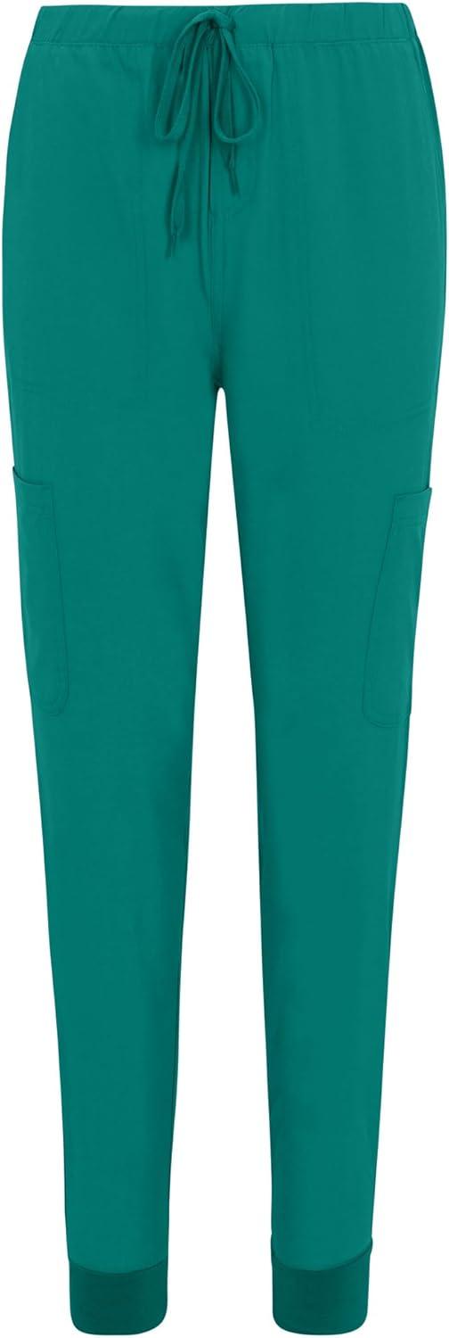 imageNatural Uniforms Womens Essential Cool Stretch Jogger Scrub Set with Regular and Petite SizesTrue Hunter Green