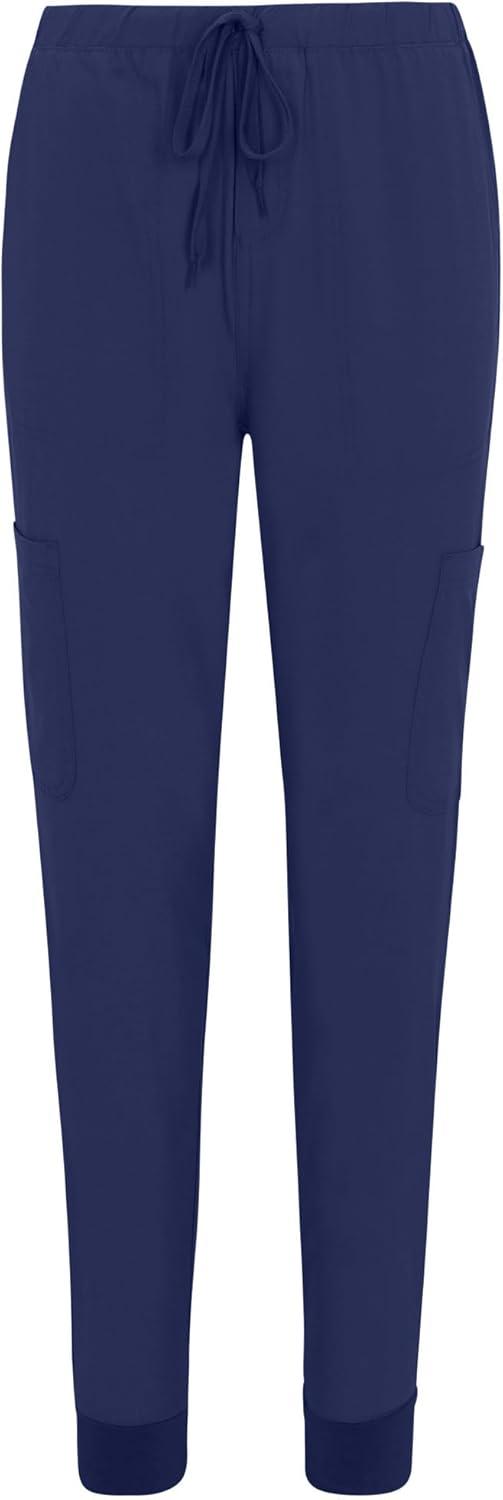 imageNatural Uniforms Womens Essential Cool Stretch Jogger Scrub Set with Regular and Petite SizesTrue Navy Blue