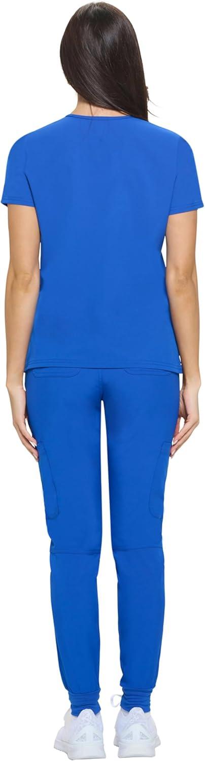 imageNatural Uniforms Womens Essential Cool Stretch Jogger Scrub Set with Regular and Petite SizesTrue Royal Blue