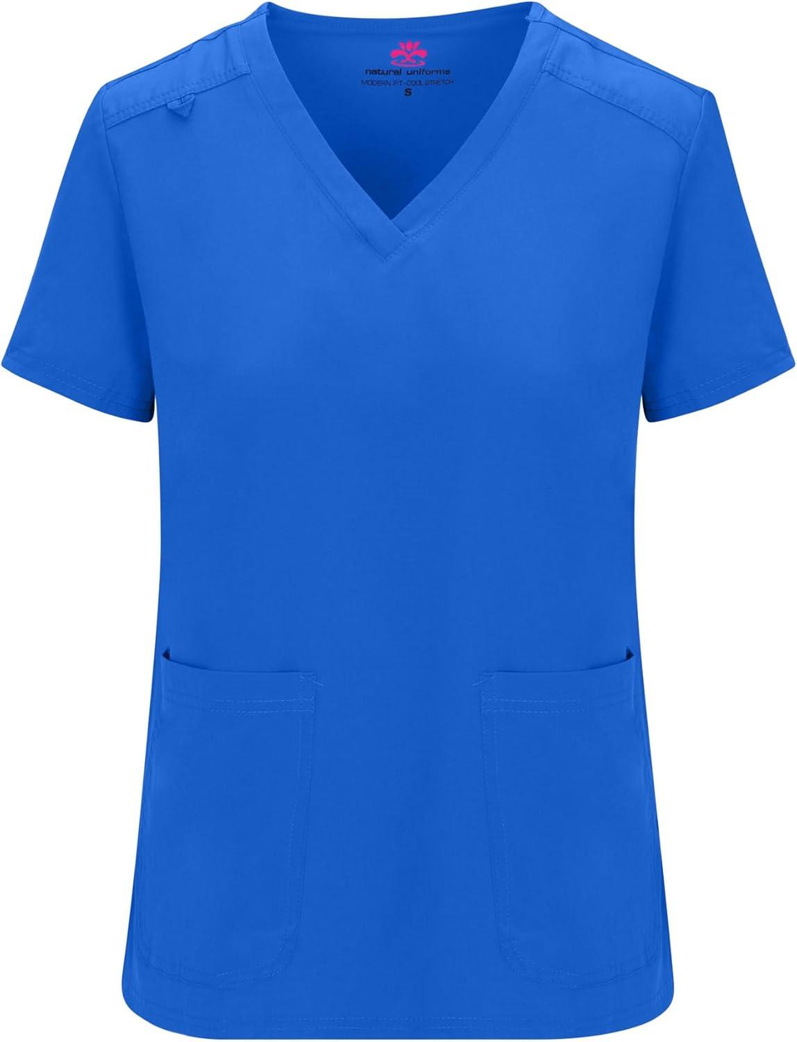 imageNatural Uniforms Womens Essential Cool Stretch Jogger Scrub Set with Regular and Petite SizesTrue Royal Blue