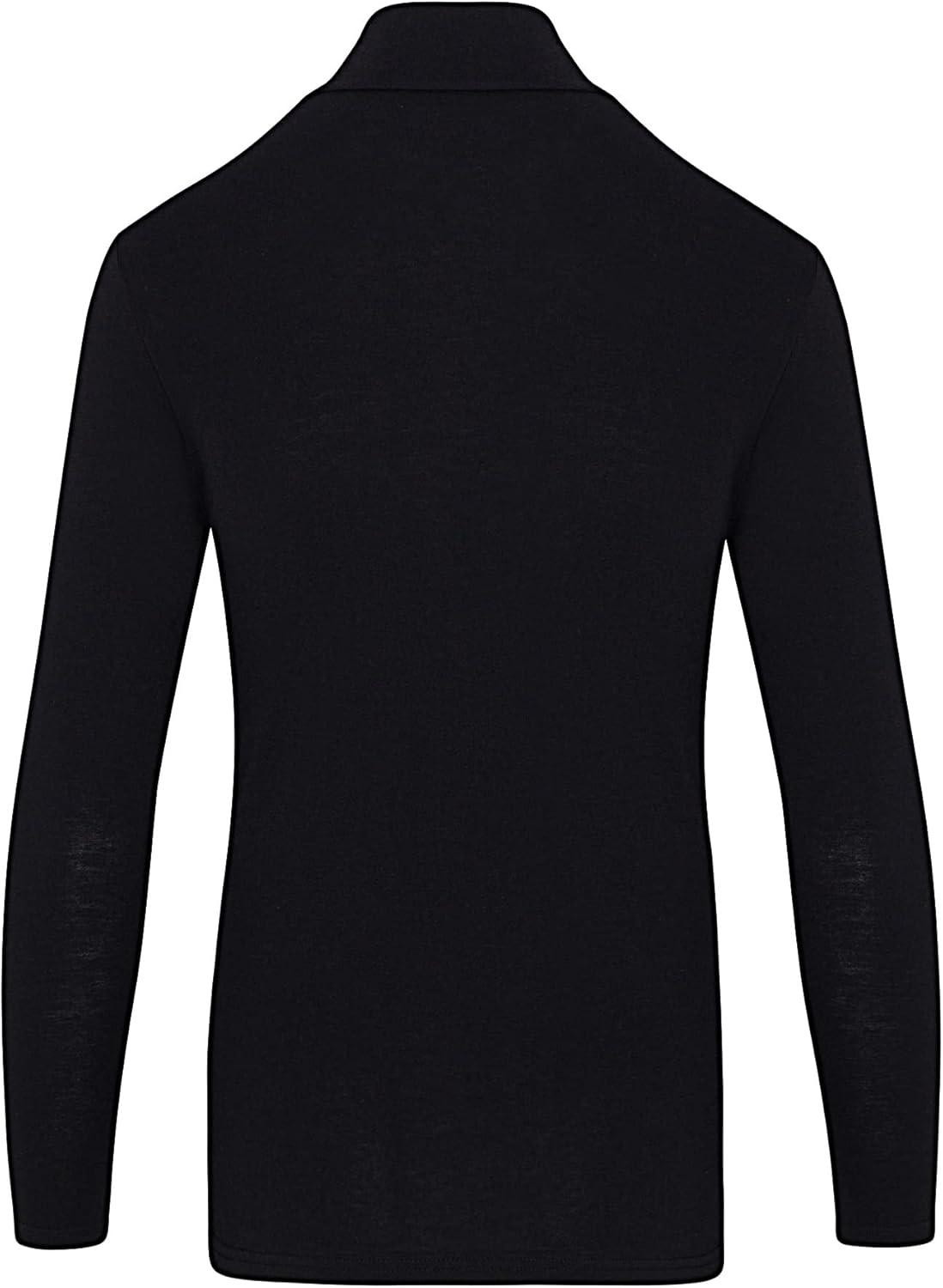 imageNatural Uniforms Womens Long Sleeve Mock TurtleNeck TShirt Under Scrub2pkblack