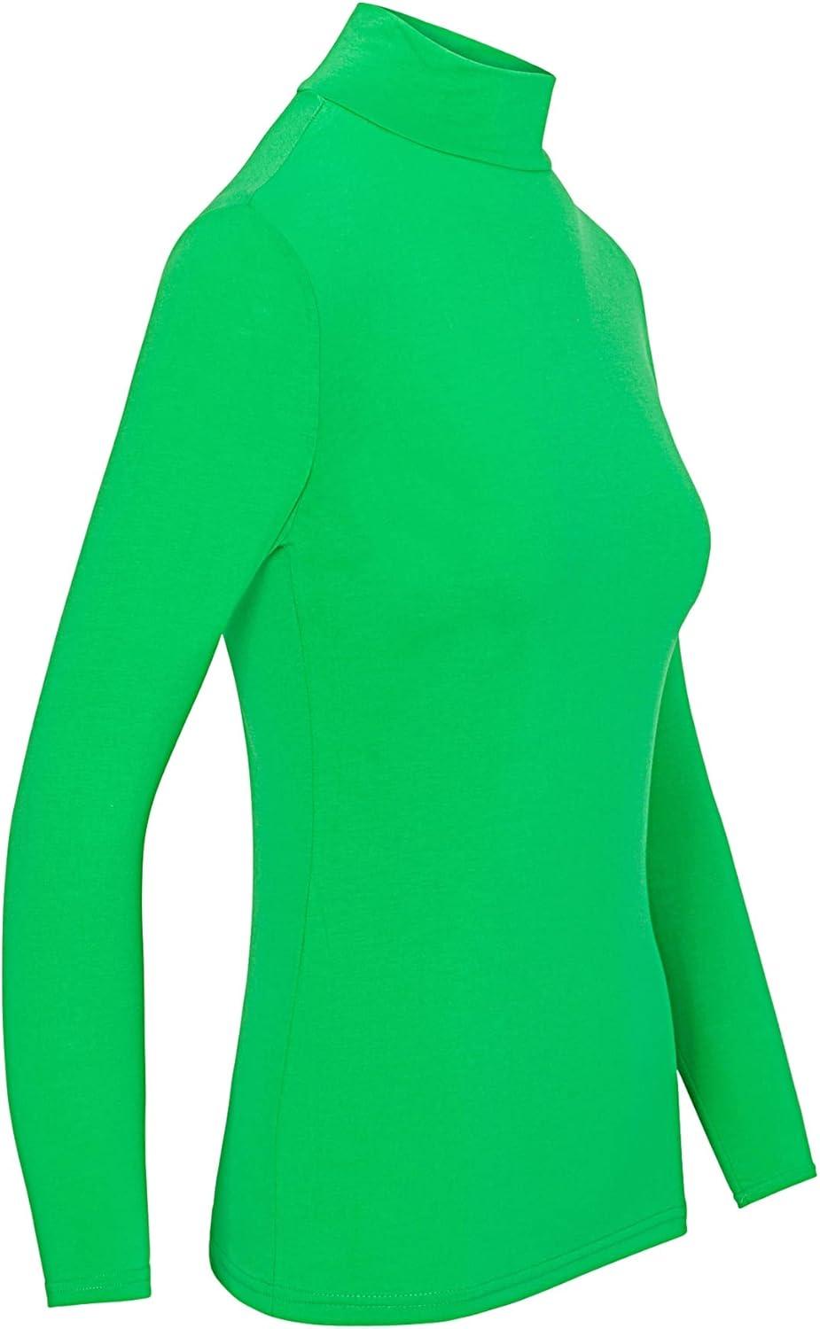 imageNatural Uniforms Womens Long Sleeve Mock TurtleNeck TShirt Under ScrubGreen