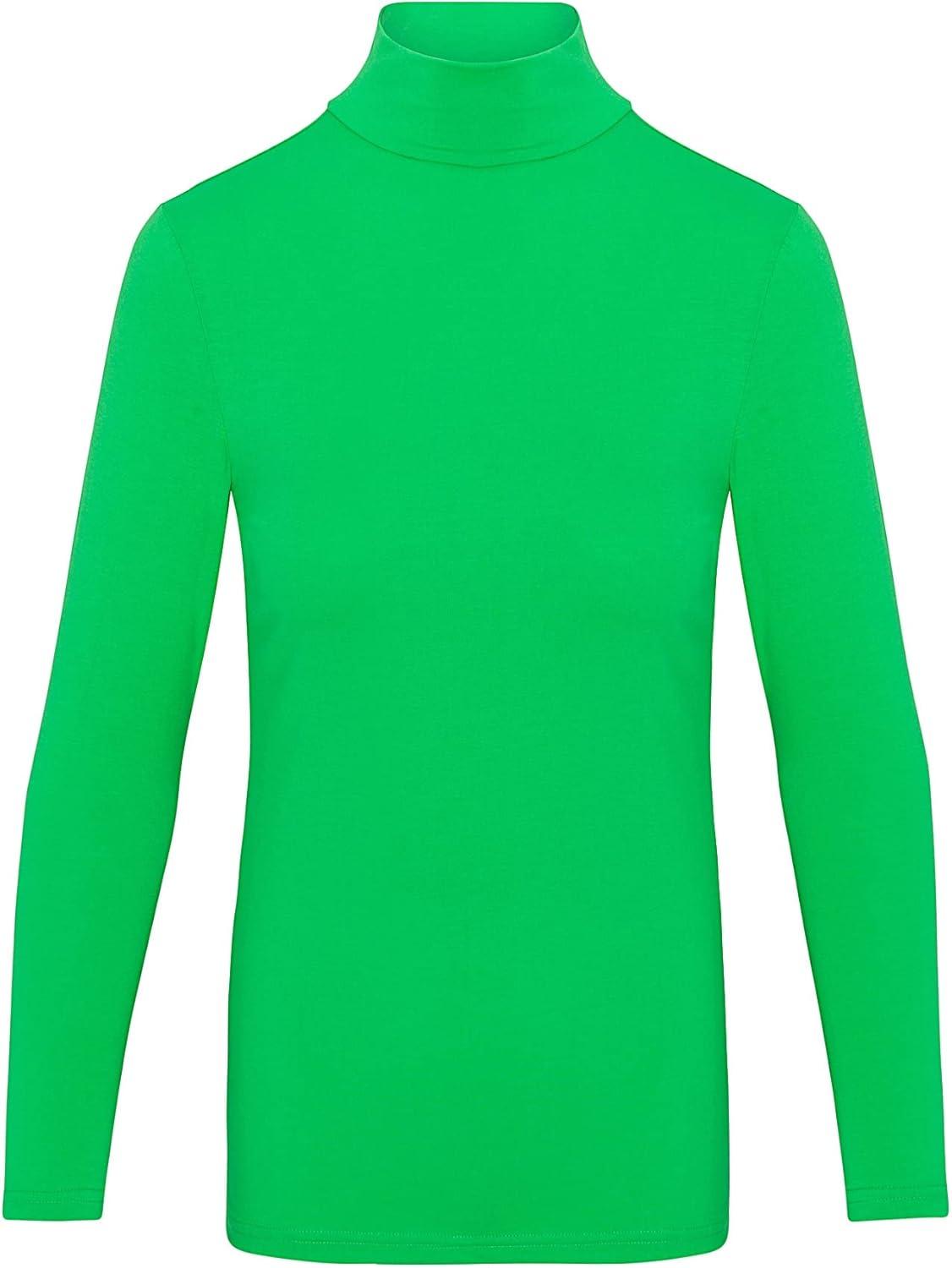 imageNatural Uniforms Womens Long Sleeve Mock TurtleNeck TShirt Under ScrubGreen