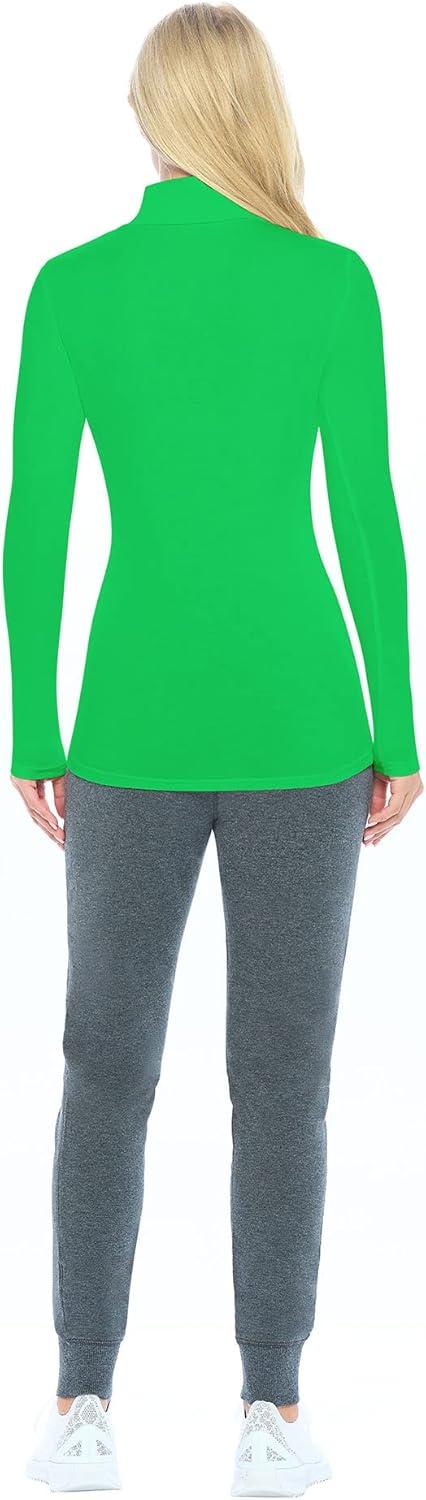imageNatural Uniforms Womens Long Sleeve Mock TurtleNeck TShirt Under ScrubGreen