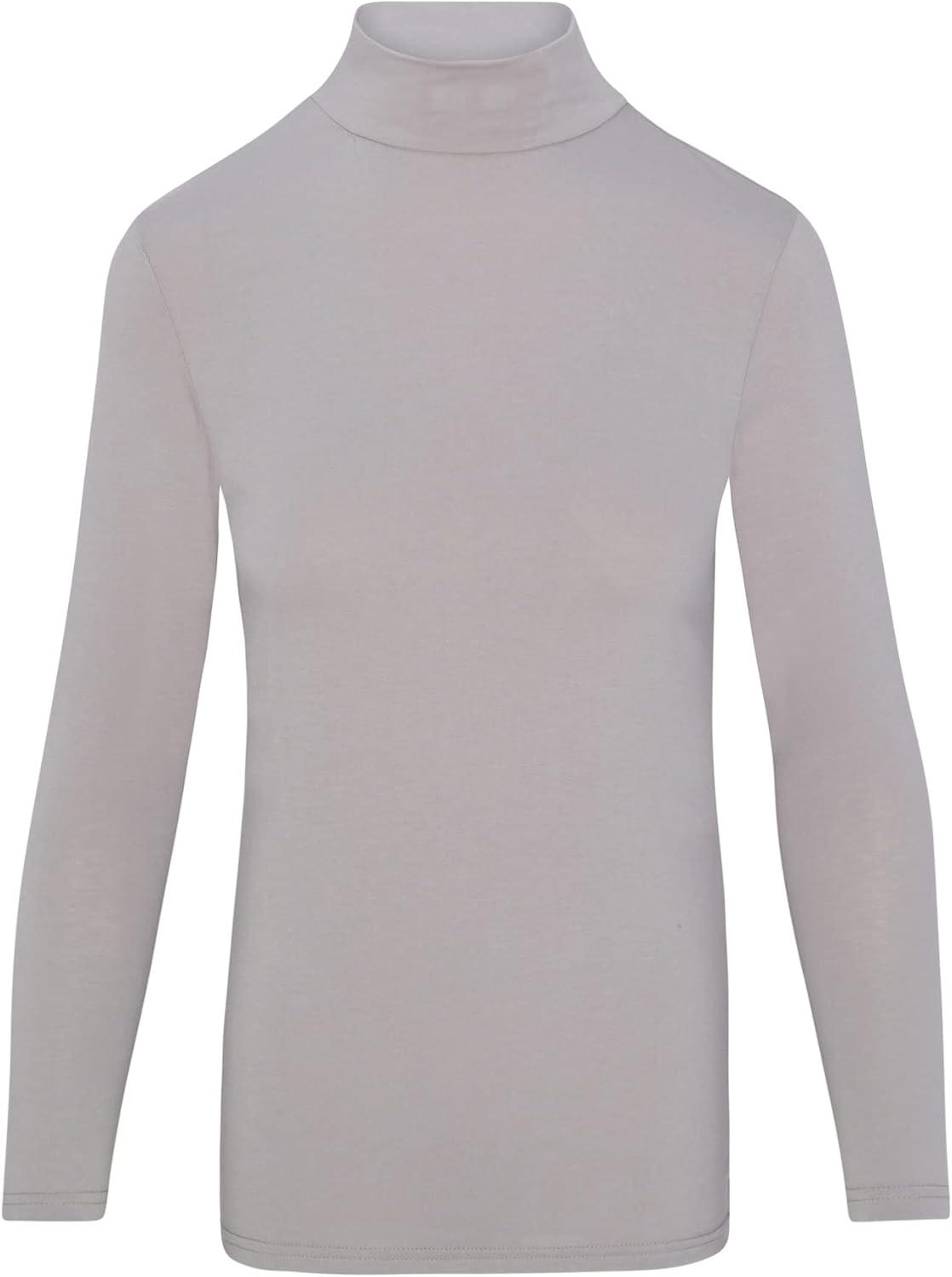 imageNatural Uniforms Womens Long Sleeve Mock TurtleNeck TShirt Under ScrubGrey