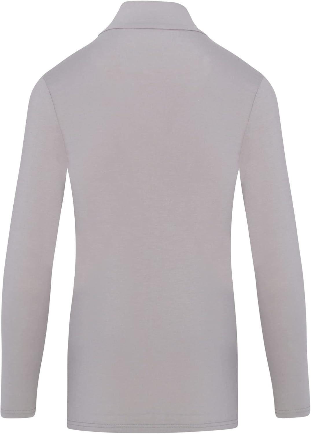 imageNatural Uniforms Womens Long Sleeve Mock TurtleNeck TShirt Under ScrubGrey