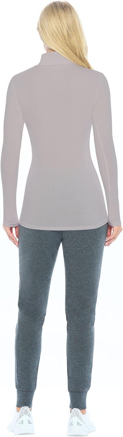 imageNatural Uniforms Womens Long Sleeve Mock TurtleNeck TShirt Under ScrubGrey