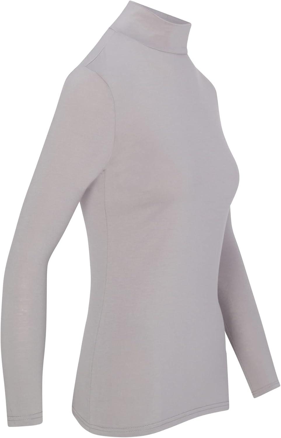 imageNatural Uniforms Womens Long Sleeve Mock TurtleNeck TShirt Under ScrubGrey