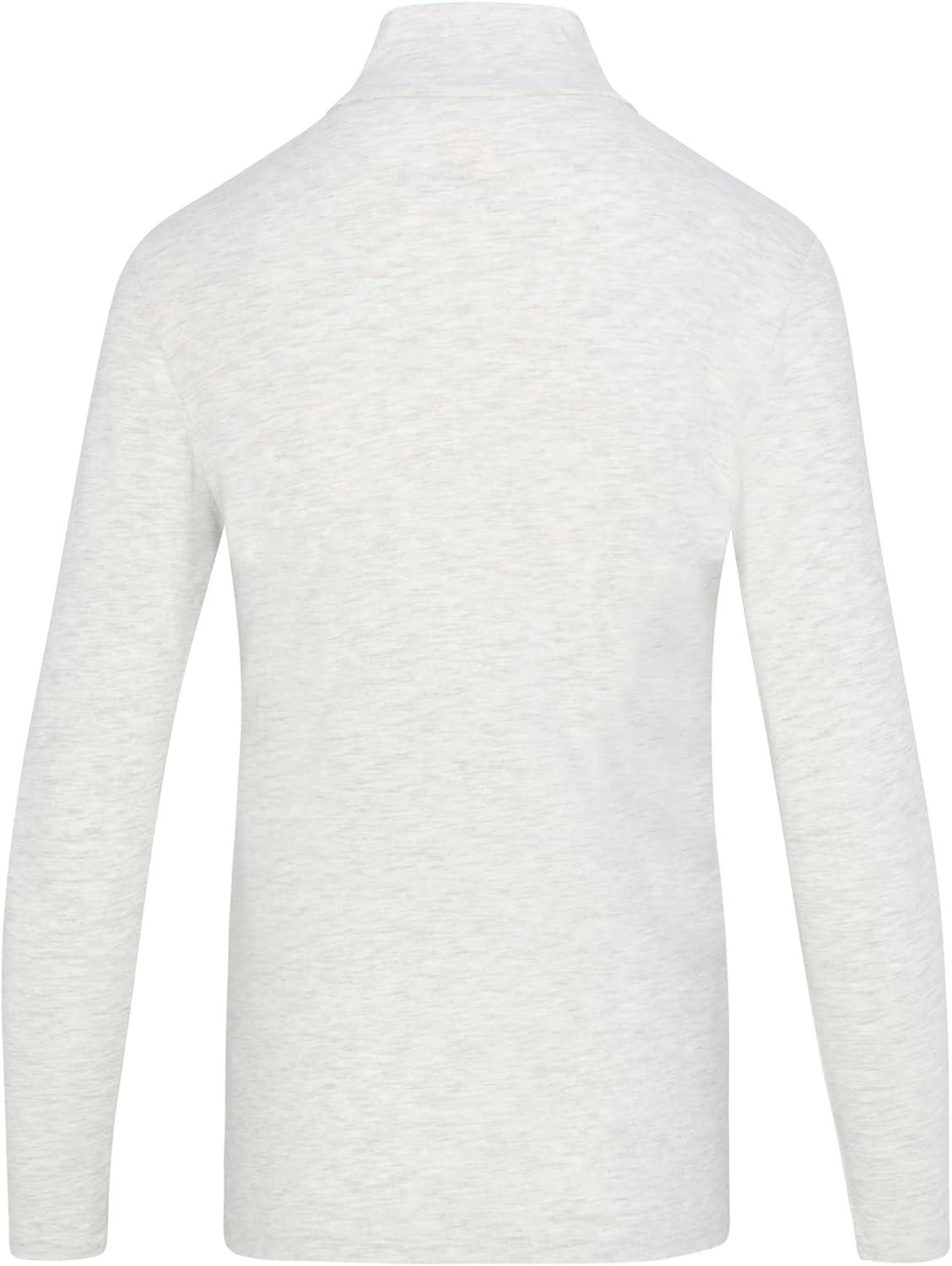 imageNatural Uniforms Womens Long Sleeve Mock TurtleNeck TShirt Under ScrubHeather Grey