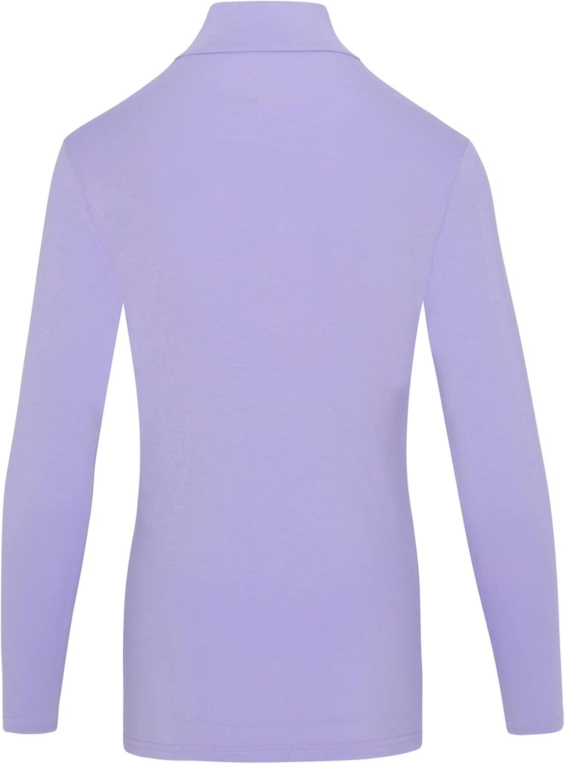 imageNatural Uniforms Womens Long Sleeve Mock TurtleNeck TShirt Under ScrubLavender