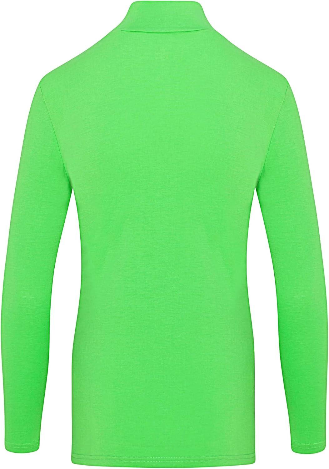 imageNatural Uniforms Womens Long Sleeve Mock TurtleNeck TShirt Under ScrubLime Green