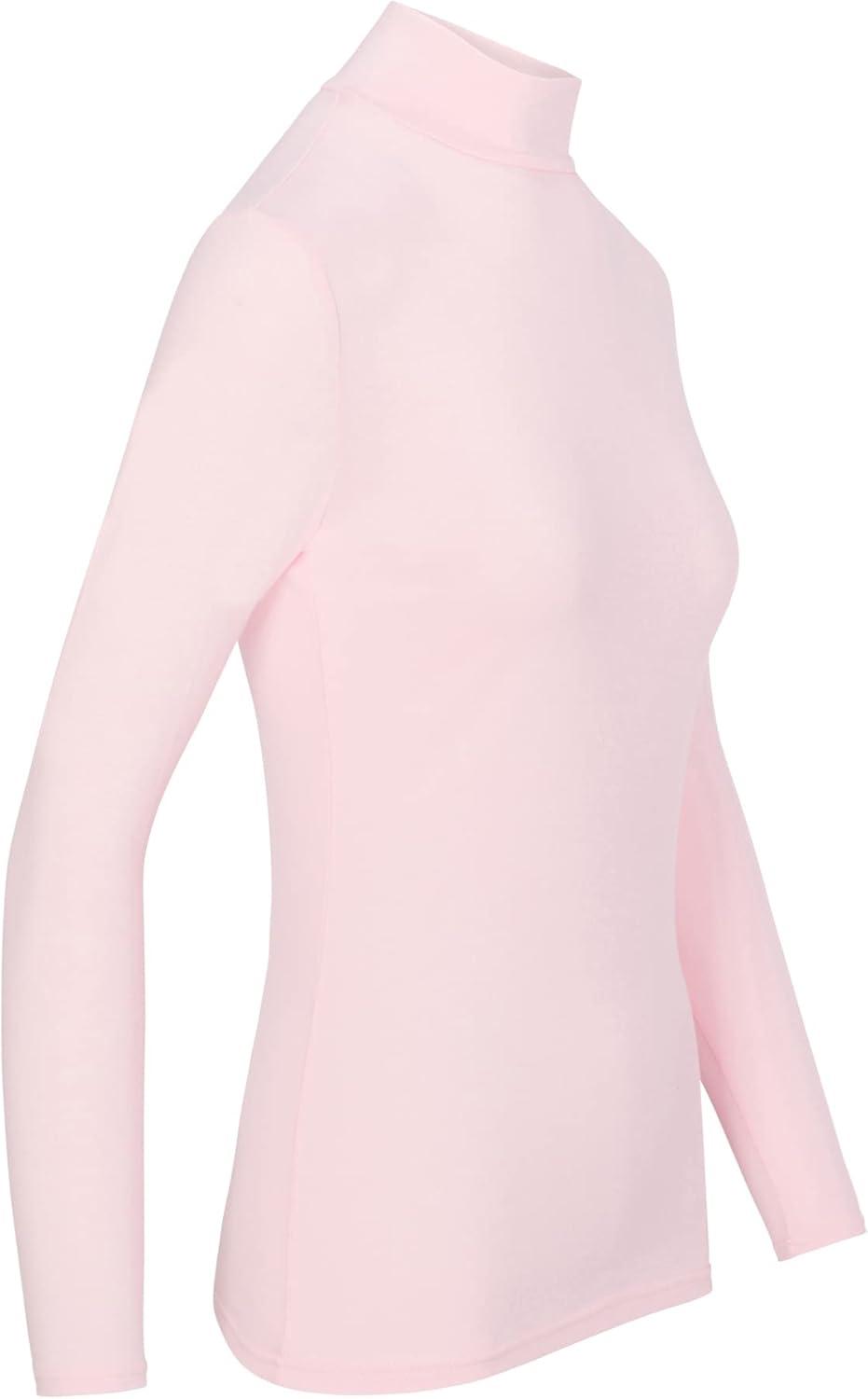 imageNatural Uniforms Womens Long Sleeve Mock TurtleNeck TShirt Under ScrubPink