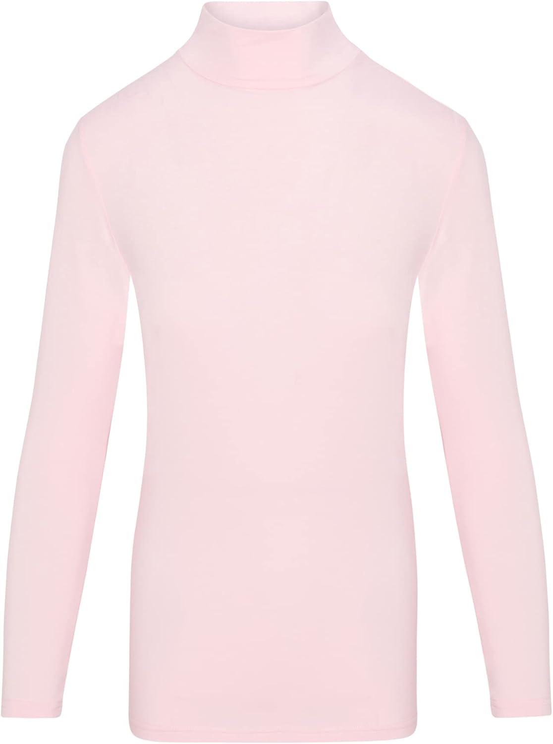 imageNatural Uniforms Womens Long Sleeve Mock TurtleNeck TShirt Under ScrubPink