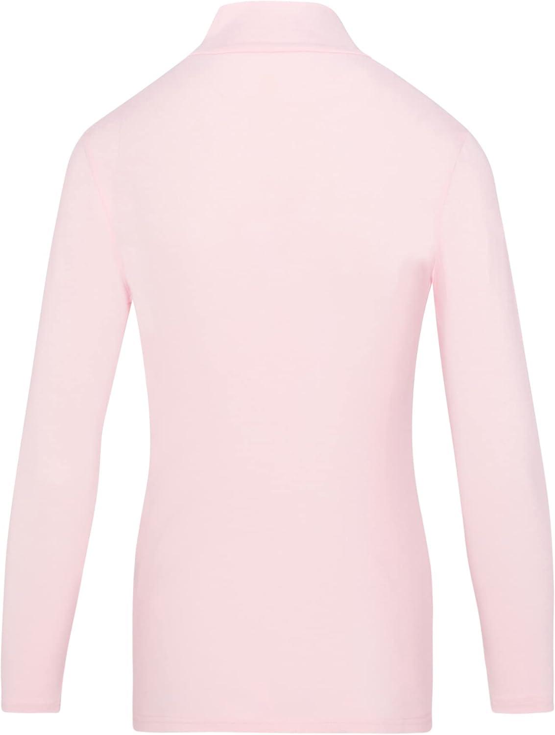 imageNatural Uniforms Womens Long Sleeve Mock TurtleNeck TShirt Under ScrubPink