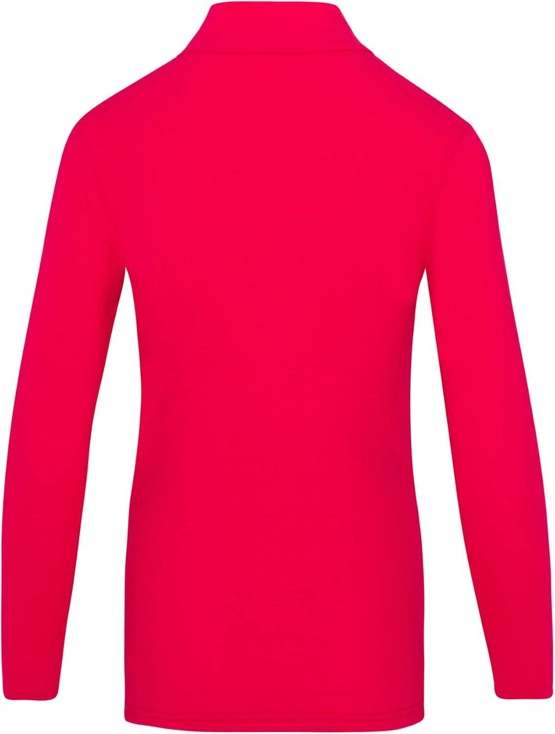 imageNatural Uniforms Womens Long Sleeve Mock TurtleNeck TShirt Under ScrubRed
